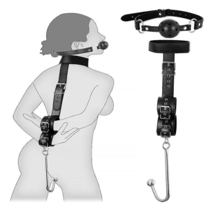 BDSM Anale Haak Set met Polsboeien en Ball Gag